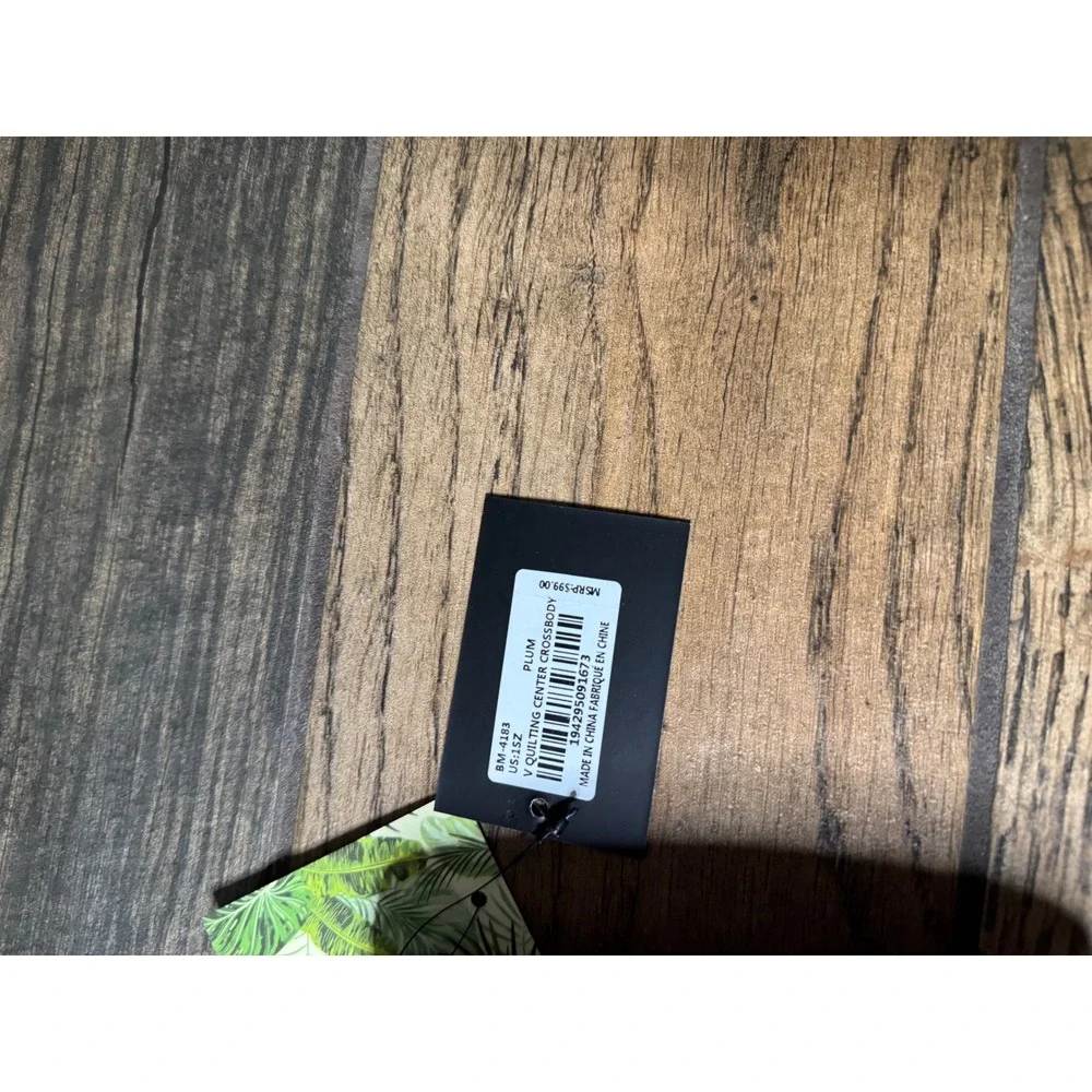 Studio Badgley Mischka Quilted‎ Chevron Clutch Wallet Plum NWT - Picture 5 of 5